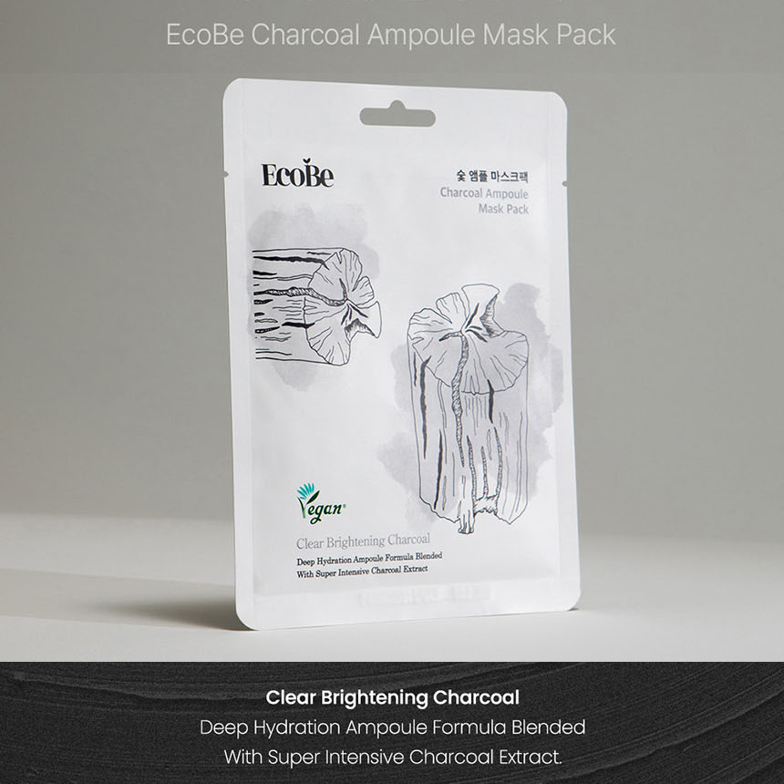 Ecobe Vegane Ampullen-Gesichtsmaske, Sortenmix (6er-Set)