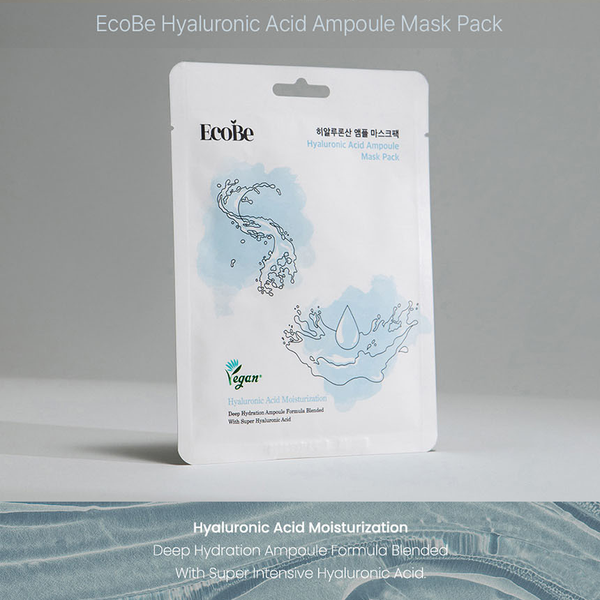 Ecobe Vegane Ampullen-Gesichtsmaske, Sortenmix (6er-Set)