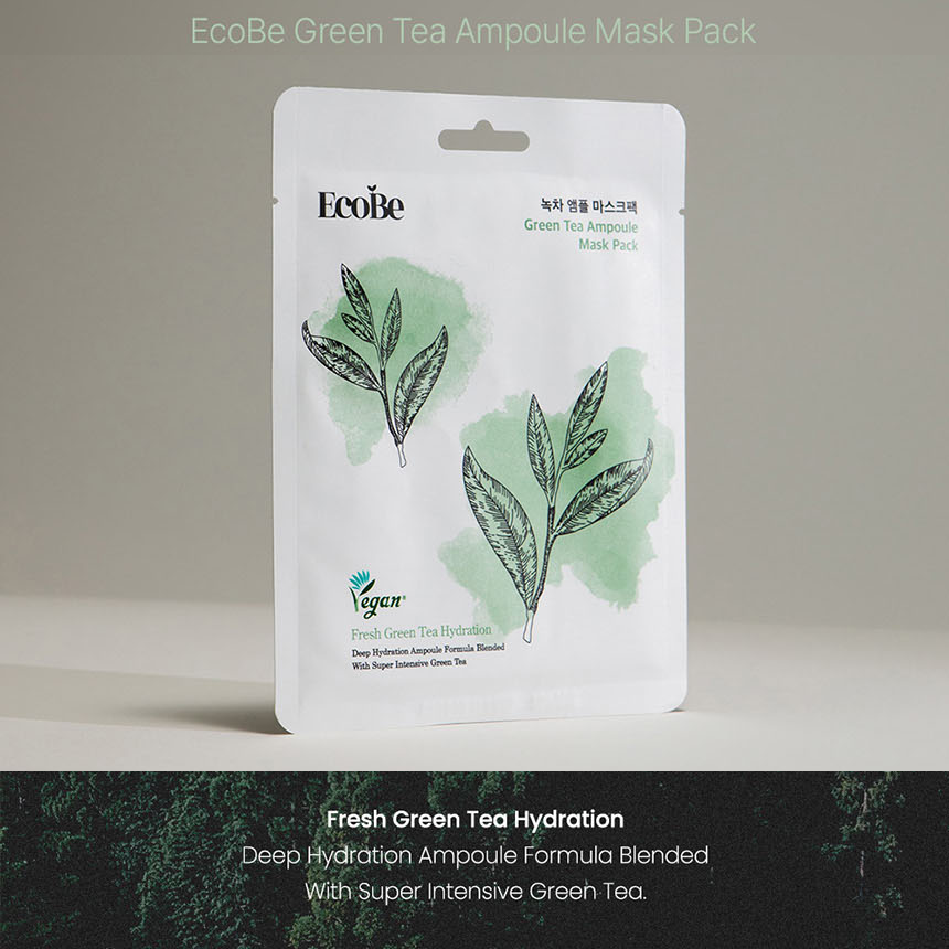 Ecobe Vegane Ampullen-Gesichtsmaske, Sortenmix (5er-Set)
