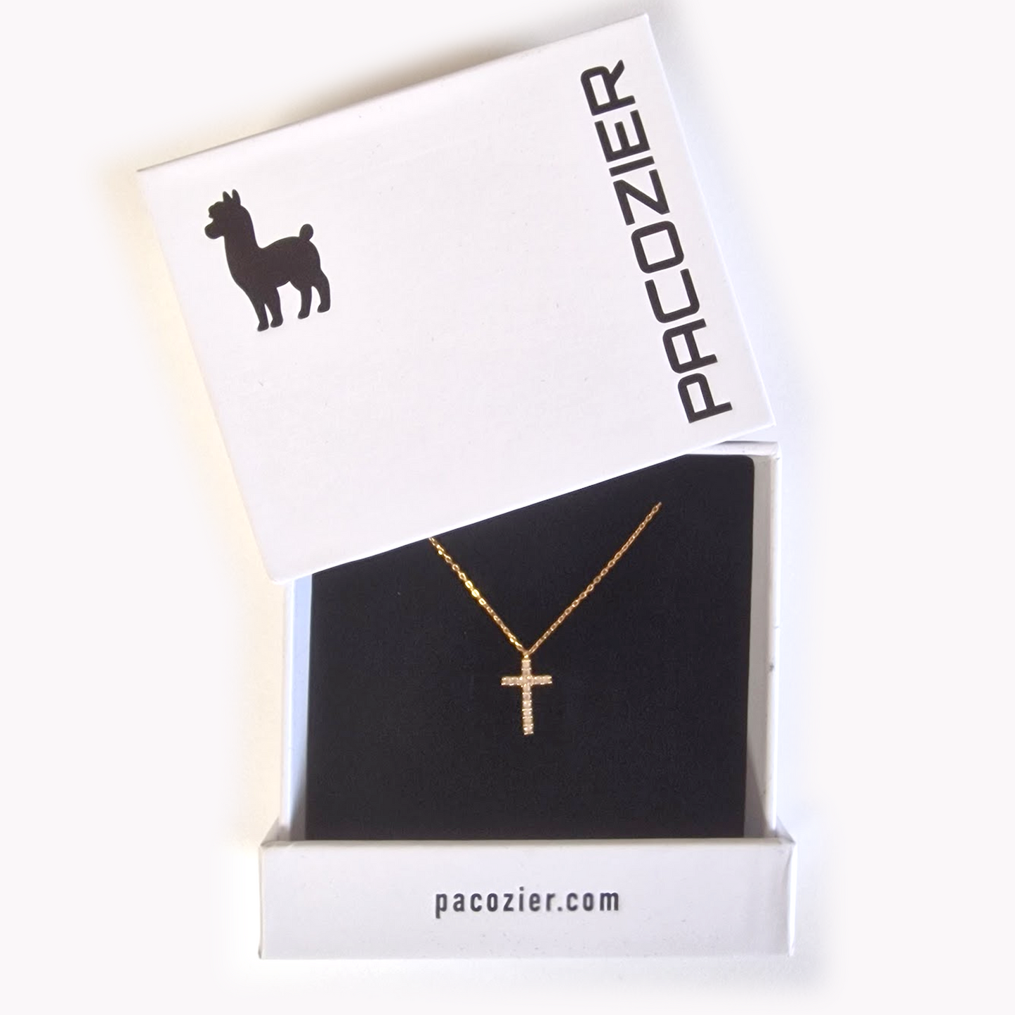 925 Sterling Kreuz-Halskette, 18 Karat Gold-plattiert