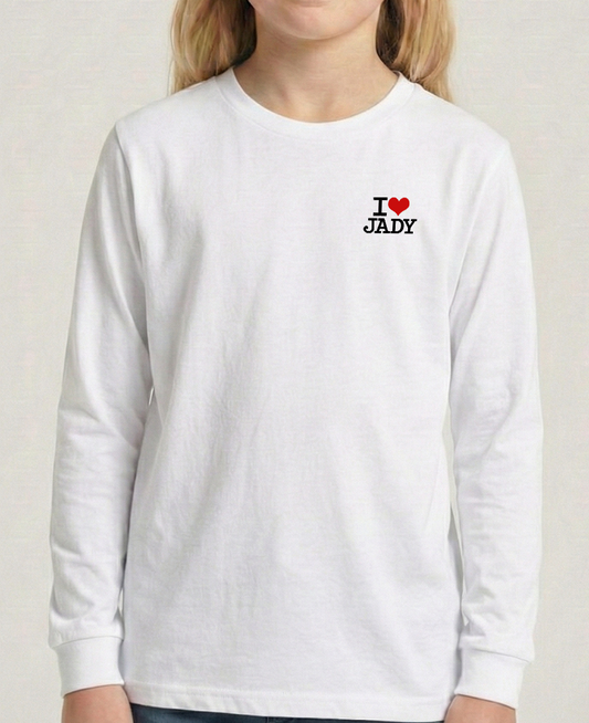 "I♥️JADY small Logo" T-Shirt - Langarm