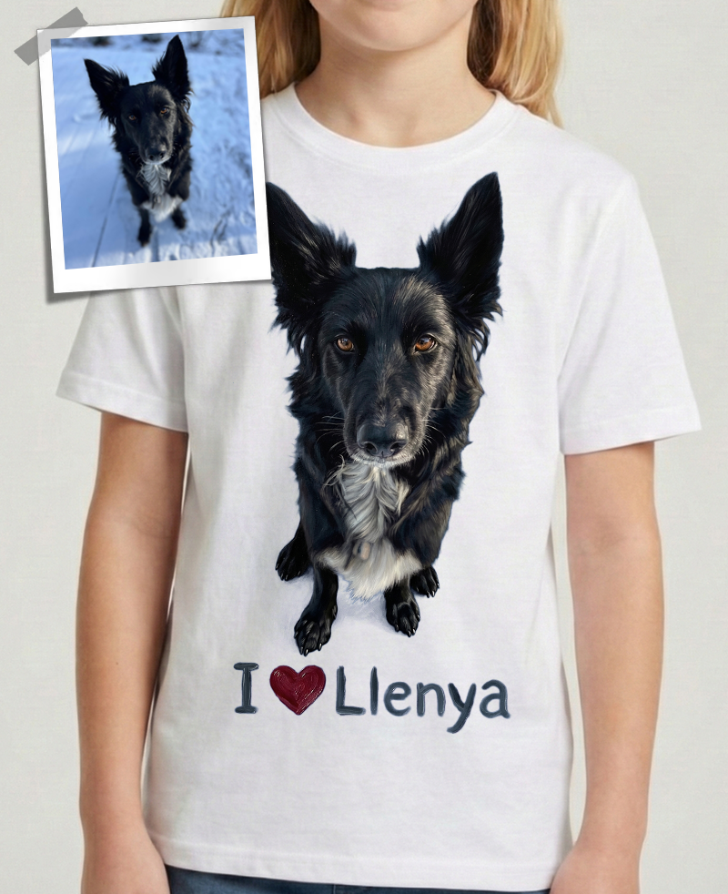"Pacozier®" Personalisiertes Haustier T-Shirt mit Foto - Custom Hundemotiv - Geschenk für Tierliebhaber Sweatshirt
