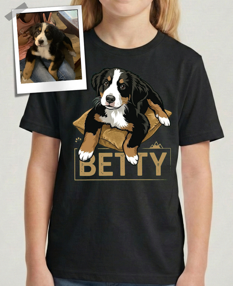 "Pacozier®" Personalisiertes Haustier T-Shirt mit Foto - Custom Hundemotiv - Geschenk für Tierliebhaber Sweatshirt