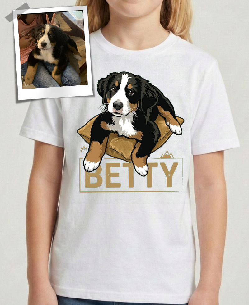 "Pacozier®" Personalisiertes Haustier T-Shirt mit Foto - Custom Hundemotiv - Geschenk für Tierliebhaber Sweatshirt