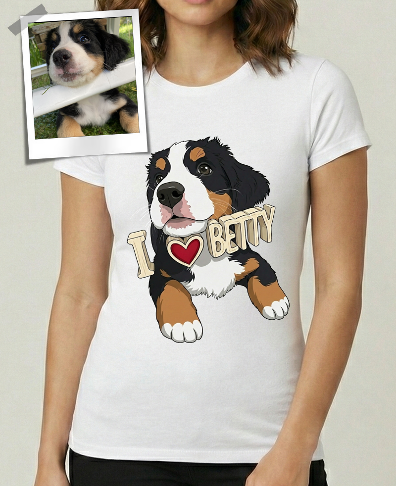 "Pacozier®" Personalisiertes Haustier T-Shirt mit Foto - Custom Hundemotiv - Geschenk für Tierliebhaber Sweatshirt