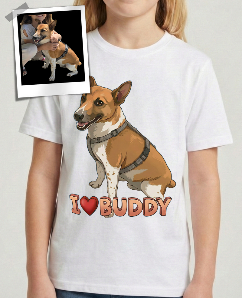 "Pacozier®" Personalisiertes Haustier T-Shirt mit Foto - Custom Hundemotiv - Geschenk für Tierliebhaber Sweatshirt